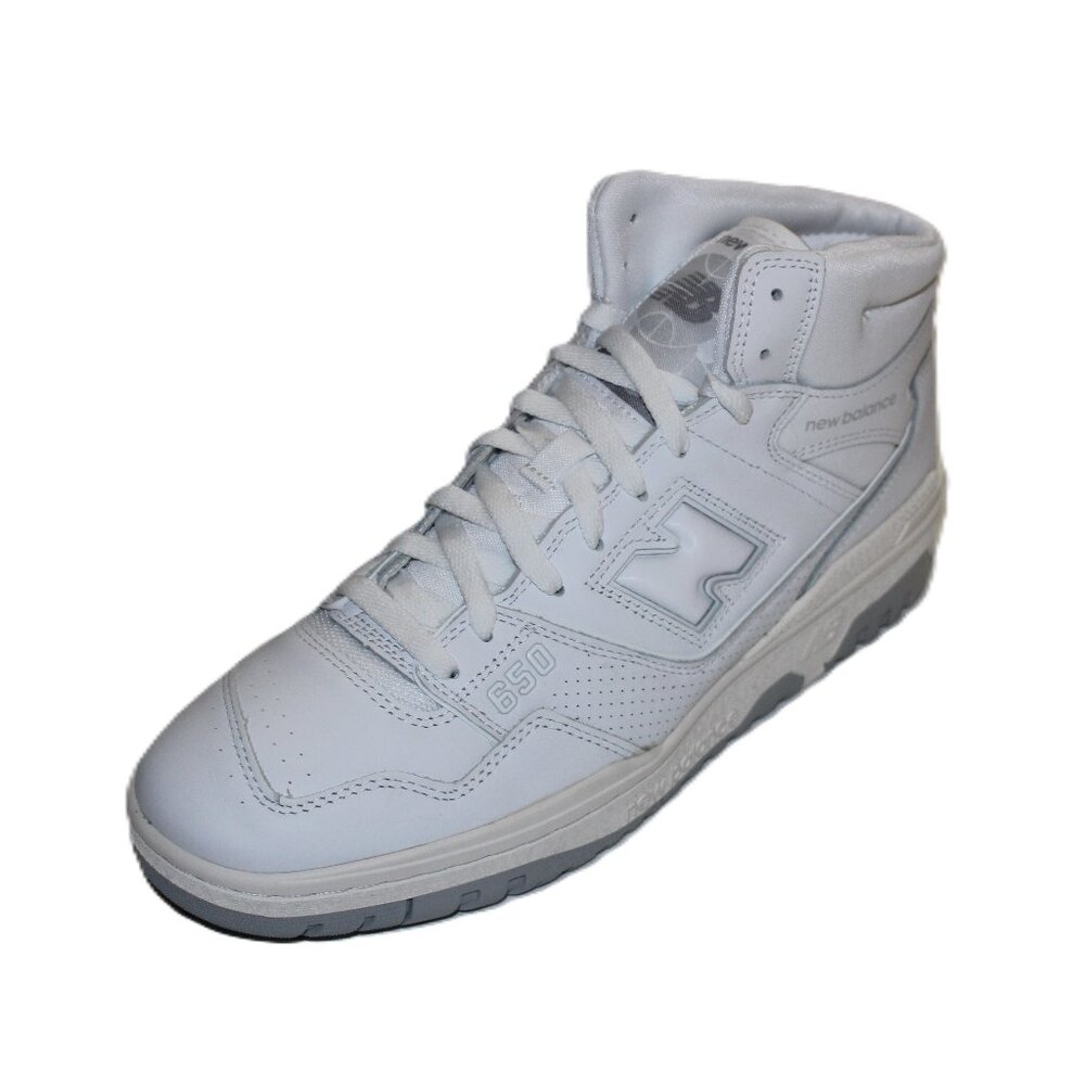 NEW BALANCE MEN'S WHITE 650 HIGH TOP SNEAKERS